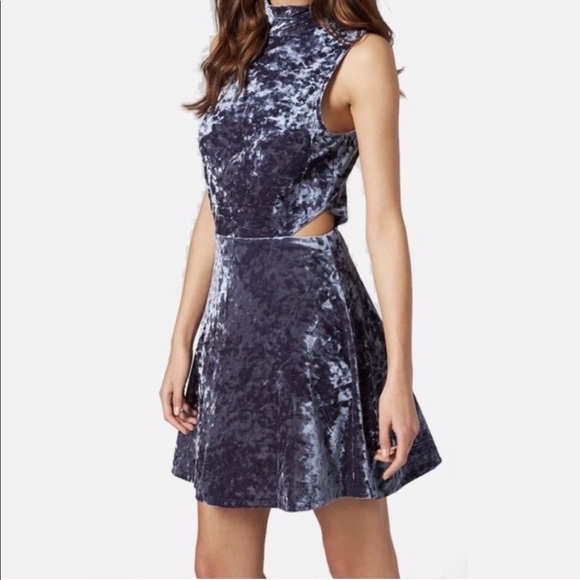 velvet cutout dress